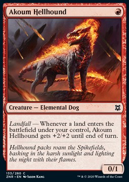 Akoum-Höllenhund ZNR-133 Common Near Mint Englisch Foil