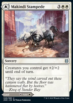Makindi-Stampede // Makindi-Tafelberge ZNR-26 Uncommon Near Mint Englisch Foil