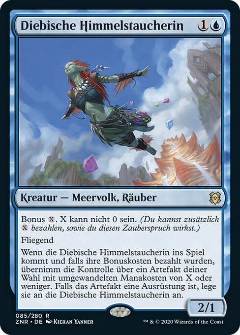 Diebische Himmelstaucherin ZNR-85 Rare Near Mint Deutsch
