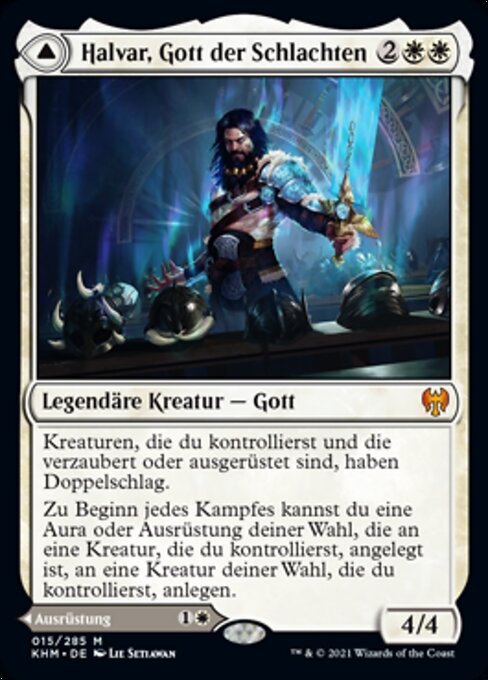 Halvar, Gott der Schlachten // Schwert der Reiche KHM-15 Mythic Good Deutsch Foil