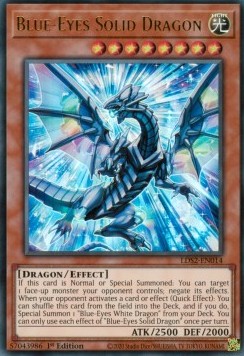 Blauäugiger Massivdrache (V.1) LDS2-014 Ultra Rare Excellent Deutsch 1. Auflage