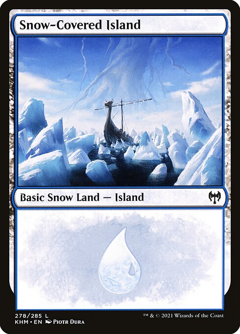 Snow-Covered Island KHM-278 Land Near Mint Englisch