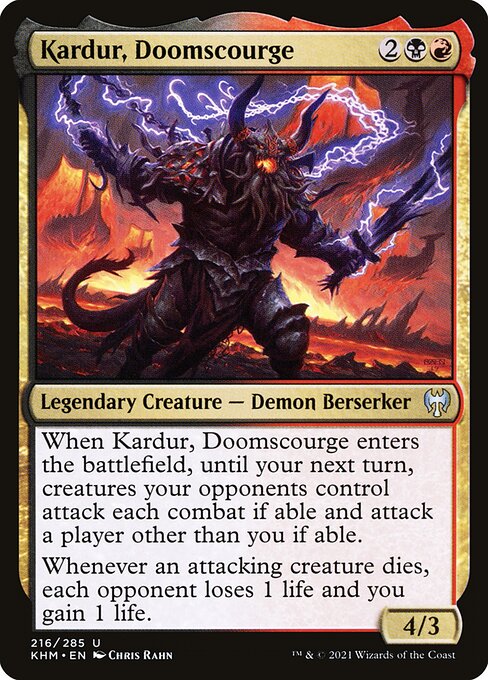 Kardur, Doomscourge KHM-216 Uncommon Near Mint Englisch Foil