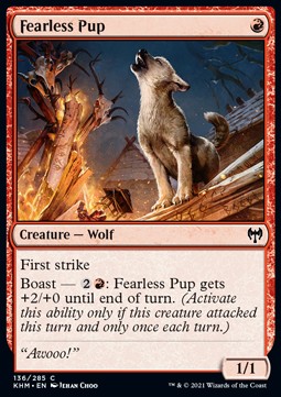 Furchtloser Welpe KHM-136 Common Near Mint Englisch Foil