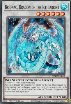Brionac, Drache der Eisbarriere SDFC-043 Super Rare Near Mint Deutsch 1. Auflage