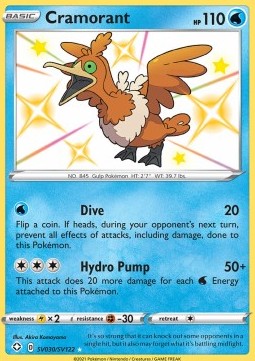 Cramorant SHF-SV30 Secret Rare Near Mint Englisch