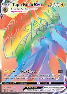 Kapu-Riki VMAX BST-166 Secret Rare Near Mint Deutsch