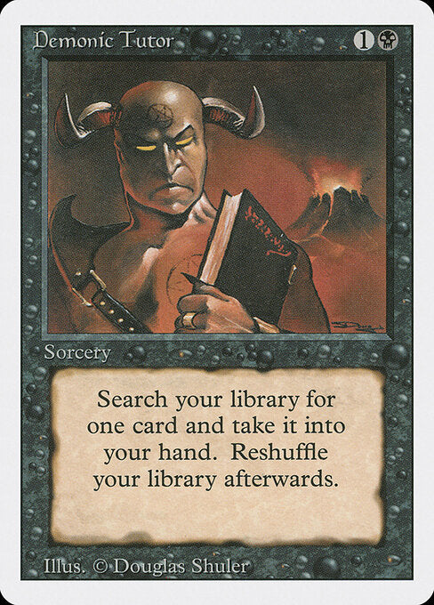 Demonic Tutor 3ED- Uncommon Played Englisch