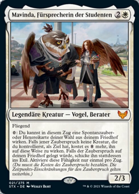 Mavinda, Fürsprecherin der Studenten STX-21 Mythic Excellent Deutsch