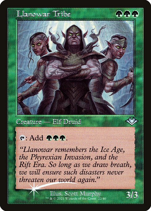 Llanowar-Stamm (V.1) RMH2-22 Uncommon Near Mint Englisch Foil