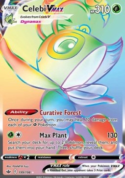 Celebi VMAX CRE-199 Secret Rare Played Deutsch