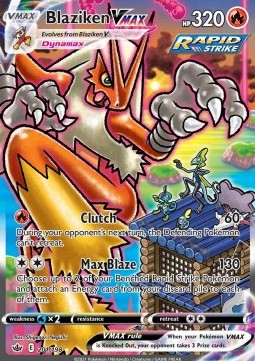 Lohgock VMAX CRE-201 Secret Rare Played Deutsch
