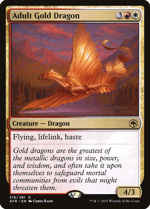 Ausgewachsener Golddrache AFR-216 Rare Excellent Englisch