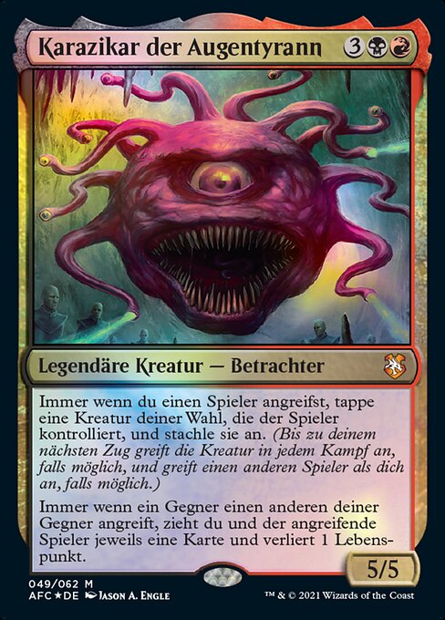 Karazikar, the Eye Tyrant AFC-49 Mythic Near Mint Deutsch Foil