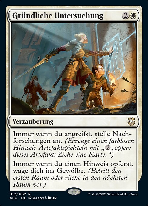 Gründliche Untersuchung AFC-12 Rare Near Mint Deutsch