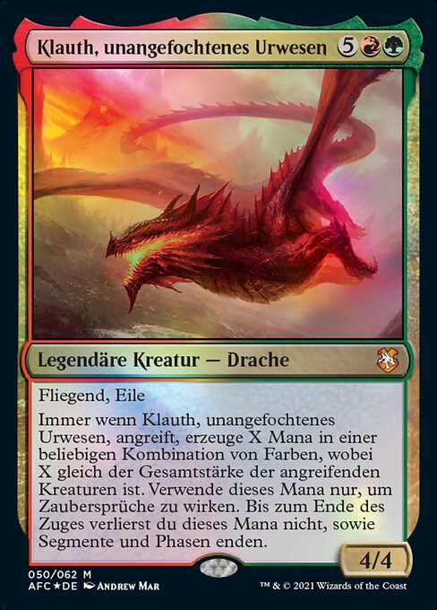 Klauth, unangefochtenes Urwesen AFC-50 Mythic Near Mint Deutsch Foil