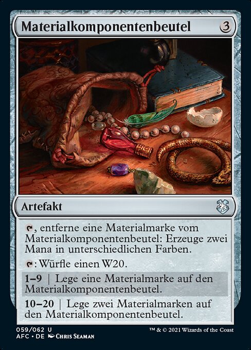 Materialkomponentenbeutel AFC-59 Uncommon Near Mint Deutsch