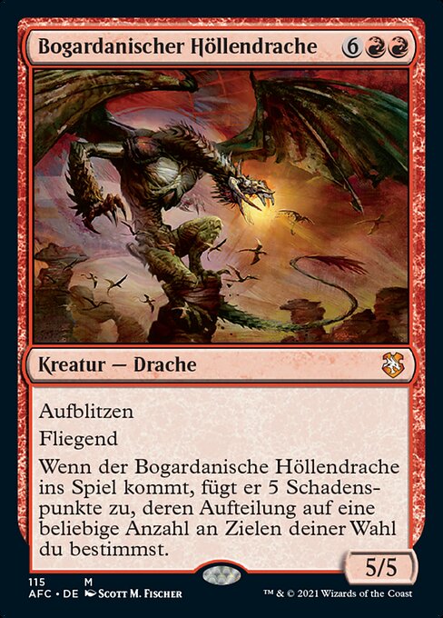 Bogardanischer Höllendrache AFC-115 Mythic Near Mint Deutsch