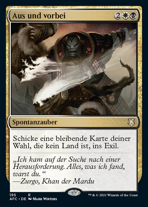 Aus und vorbei AFC-195 Rare Near Mint Deutsch