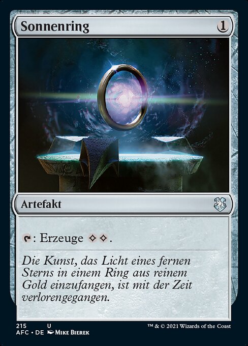 Sonnenring AFC-215 Uncommon Near Mint Deutsch