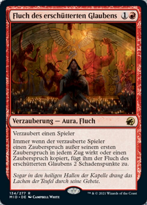 Fluch des erschütterten Glaubens MID-134 Rare Near Mint Deutsch