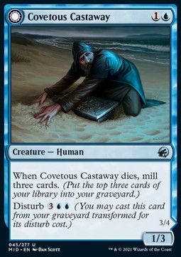 Covetous Castaway // Ghostly Castigator MID-45 Uncommon Near Mint Englisch Foil
