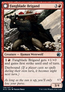 Fangblade Brigand // Fangblade Eviscerator MID-139 Uncommon Near Mint Deutsch Foil