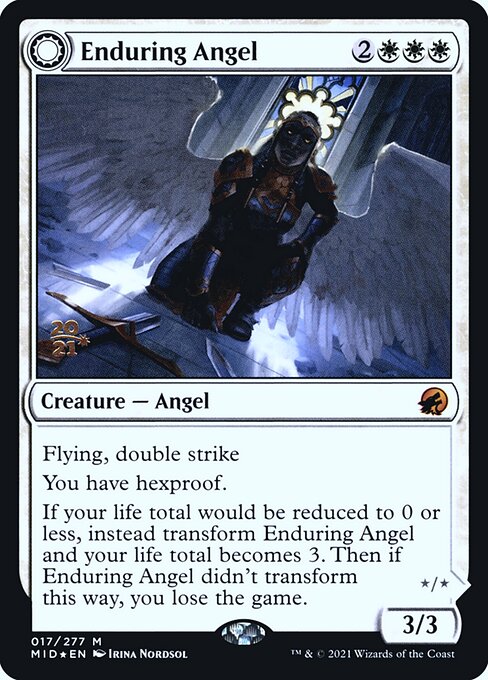 Enduring Angel // Angelic Enforcer PMID-17 Mythic Near Mint Deutsch Foil