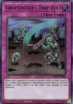 Gravedigger's Trap Hole MP21-EN086 Ultra Rare Excellent Englisch 1. Auflage