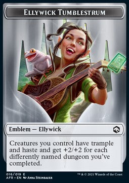 Ellywick Tumblestrum Emblem // Spider Token (B 2/1) XAFR-T 16/7 Token Excellent Englisch Foil