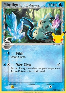 Mimikyu δ Delta Species SWSH-136 Promo Excellent Englisch