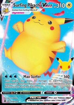 Surfing Pikachu VMAX CEL-009 Ultra Rare Excellent Englisch