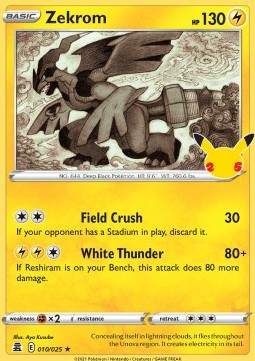 Zekrom CEL-010 Holo Rare Excellent Englisch