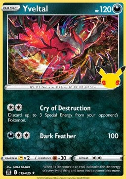 Yveltal CEL-019 Holo Rare Excellent Englisch