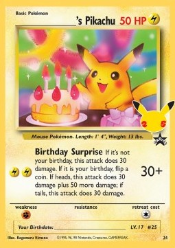_____'s Pikachu CEL-WP 24 Promo Near Mint Englisch