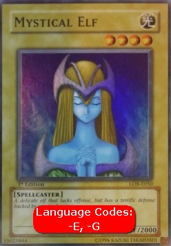 Mystische Elfe (V.1) LOB-050 Super Rare Light Played Deutsch