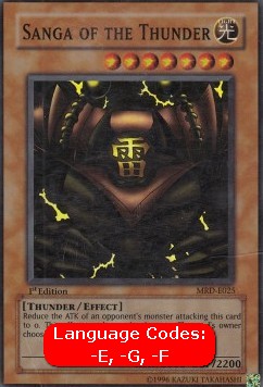 Sanga of the Thunder (V.1) MRD-EN025 Super Rare Light Played Englisch