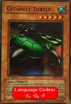 Katapult-Schildkröte (V.1) MRD-075 Super Rare Light Played Deutsch