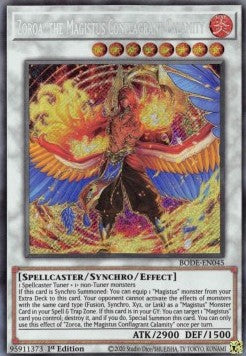 Zoroa, the Magistus Conflagrant Calamity BODE-EN045 Secret Rare Excellent Englisch 1. Auflage