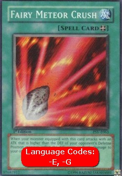 Elfenmeteoreinschlag (V.1) PSV-063 Super Rare Light Played Deutsch 1. Auflage