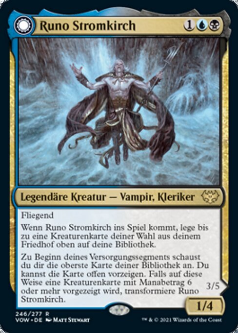 Runo Stromkirch // Krothus, Herr der Tiefen VOW-246 Rare Poor Deutsch Foil