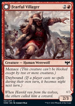 Ängstlicher Dorfbewohner // Angsteinflößender Werwolf VOW-157 Common Near Mint Englisch Foil