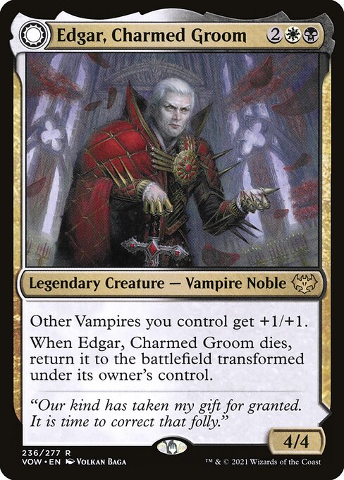 Edgar, Charmed Groom // Edgar Markov's Coffin VOW-236 Rare Excellent Englisch Foil