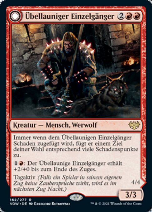Übellauniger Einzelgänger // Heulerrudel-Rächer VOW-162 Rare Near Mint Deutsch Foil