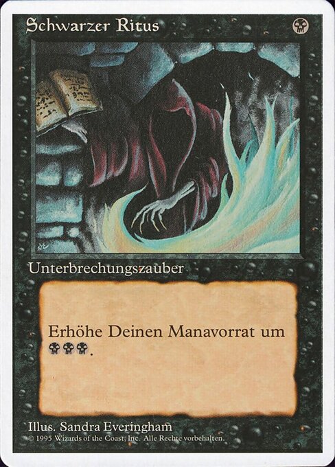Schwarzer Ritus 4ED- Common Excellent Deutsch