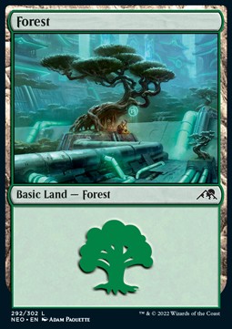 Wald (V.4) NEO-292 Land Near Mint Deutsch Foil