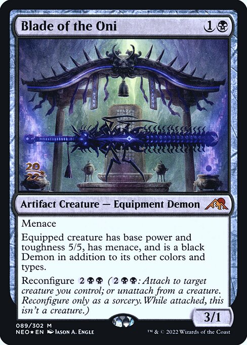 Klinge der Oni (V.1) PNEO-89 Mythic Excellent Deutsch Foil