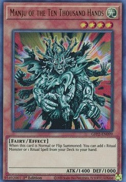 Manju der Zehntausend Hände GFP2-099 Ultra Rare Good Deutsch 1. Auflage