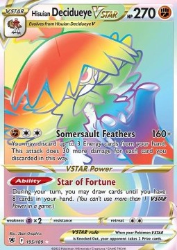 Hisuian Decidueye VSTAR ASR-195 Secret Rare Near Mint Englisch