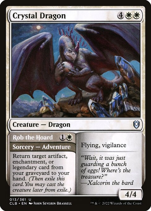 Crystal Dragon // Rob the Hoard CLB-13 Uncommon Near Mint Englisch Foil